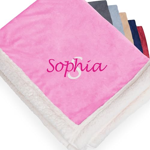 Personalized Sherpa Blanket - Reversible Custom Blanket with Micro Mink