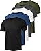 Kinglaman Mesh Workout Shirts for Men Dry Fit Gym Shirts Quick Dry Athletic Short Sleeve Sports T-Shirt Moisture Wicking 1 Black 1 Gray 1 White 1 Blue 1 Green Large