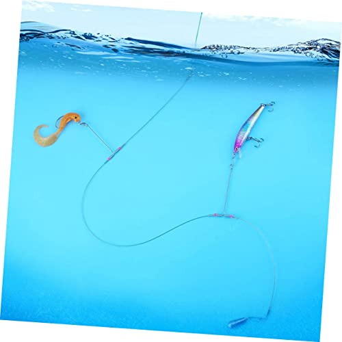 Hilos de pesca de alta resistencia POPETPOP 10 piezas acero inoxidable miniatura 7