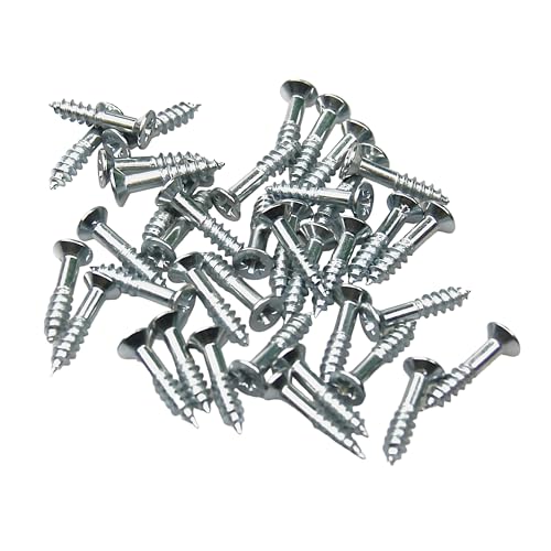 Super Mundo-260pcs tornillos de madera de acero galvanizado de 4 x 30mm,roscados parcialmente, cabeza de accionamiento Pozi, cabeza avellanada, tornillos de aglomerado (99757)