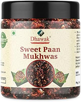 Dhawak Sweet Paan Mukhwas | Gulkand Pan - 400 GMS. (Culcatta Meetha Pan) [Mouth Freshener] [Jar Pack]