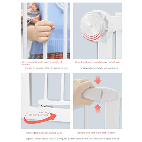 Porte de securite interieure blanche de 78cm en metal haut de gamme reglable