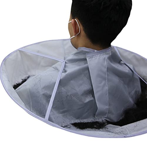 Capa para Corte de Cabello de Nylon en Forma de Paraguas Gris miniatura 6