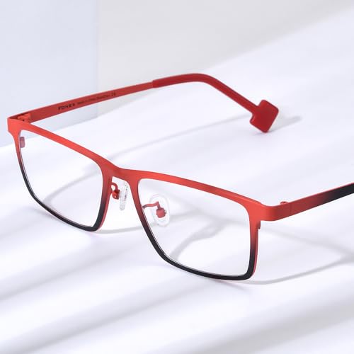 Image of FONEX Colorful Pure Titanium Glasses Frame Women Retro Round Eyeglasses