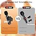 MAYBESTA Wireless Lavalier Microphone for iPhone, iPad, Android - Bluetooth Lapel Phone Mic for Video Recording - Mini Clip on Microphones for YouTube Podcast Interview(Black 2 in 1)