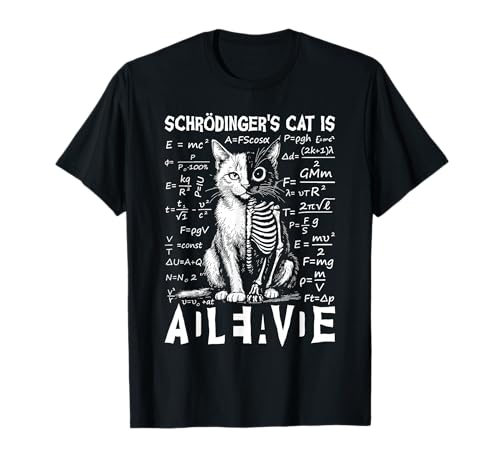 Física cuántica del Gato Vivo y Muerto de Schrodinger Camiseta