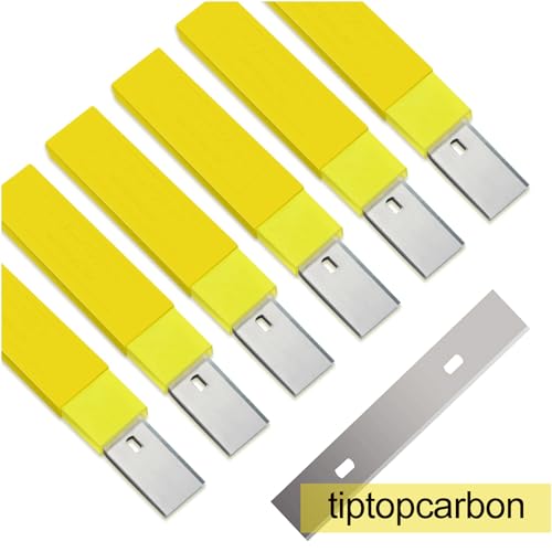 Image of 4 inch Scraper Blades 60 pcs Replacement Stainless Steel Razor Blade for Scraper to Remove Wallpaper Adhesive Vinyls (Pack of 2)