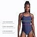 JOLYN Caroline Onesie Women's Athletic One Piece Swimsuit for Training, Sports and Fitness, Blueberry, 26