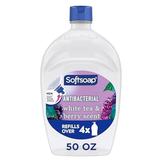 Softsoap Antibacterial Liquid Hand Soap Refill, White Tea & Berry Scented Hand Soap, 50 Ounce