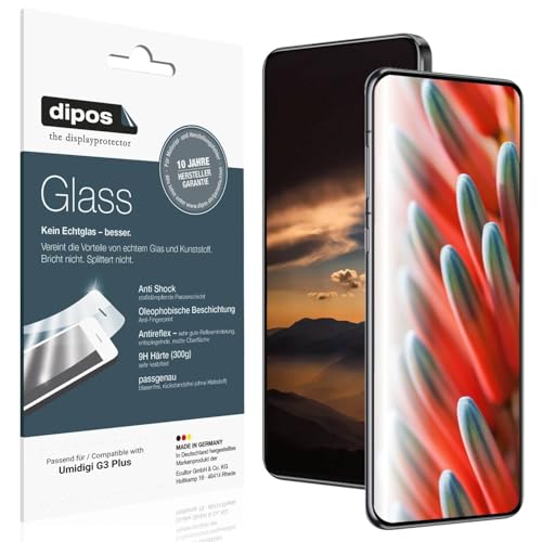 dipos I 2x Bildschirmschutz 9H matt kompatibel mit Umidigi G3 Plus Schutzfolie Anti-Shock Folie