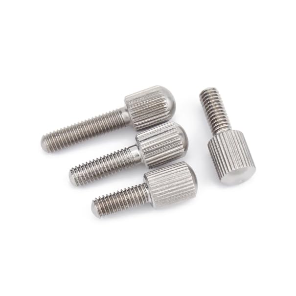 Image of 2pcs M8 x 12mm Knurled Thumb Hand Screw Bolt Grip Knobs Fastener Stainless Steel