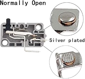 Meter Star KW3A Microwave Oven Door Switch 16A 125/250V Door Interloc 2pc Normally Open & 2pc 3 Insert Foot/Pack of 4