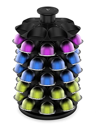 Image of EVERIE Coffee Pod Organizer Holder Carousel Compatible with Nespresso Vertuoline Capsules, Holds 48 Pods, NRS02