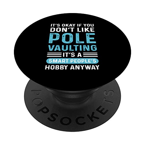 Pole Jumping. High Jump. Pole Vault PopSockets Swappable PopGrip, Black