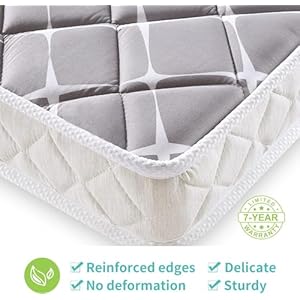 Premium dual sided baby crib mattress and toddler mattress 52 x 276 x 5 breathable firm soft fits standard cribs and toddler beds  urban country home decor
