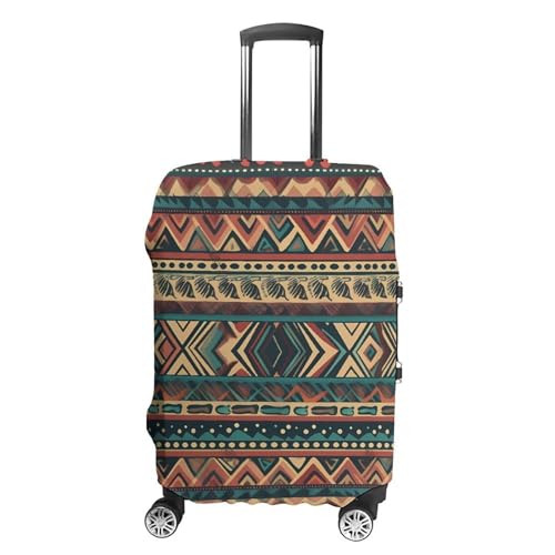 Native American Luggage Cover Personalization Suitcase Covers Protector Elastic Washable Baggage Cover Anti-Scratch For Traveling, Aircraft Consignment M