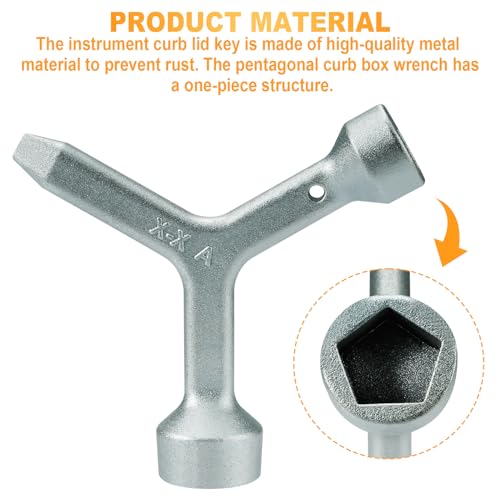 VIDABTE MKF2 Meter Curb Box Key Triangle Curb Box Wrench
