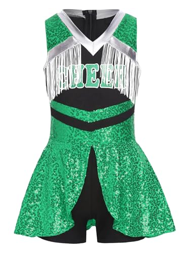 Déguisement pompom girl fille vert 11-12 ans pour fête