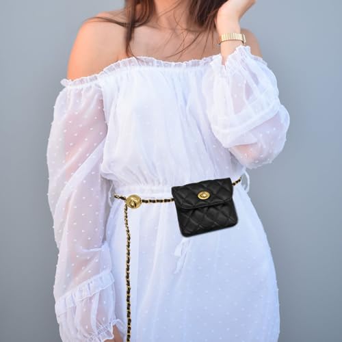 Sac banane en cuir Long Keeper avec mini bandoulière chaîne et pochette cartes amovible