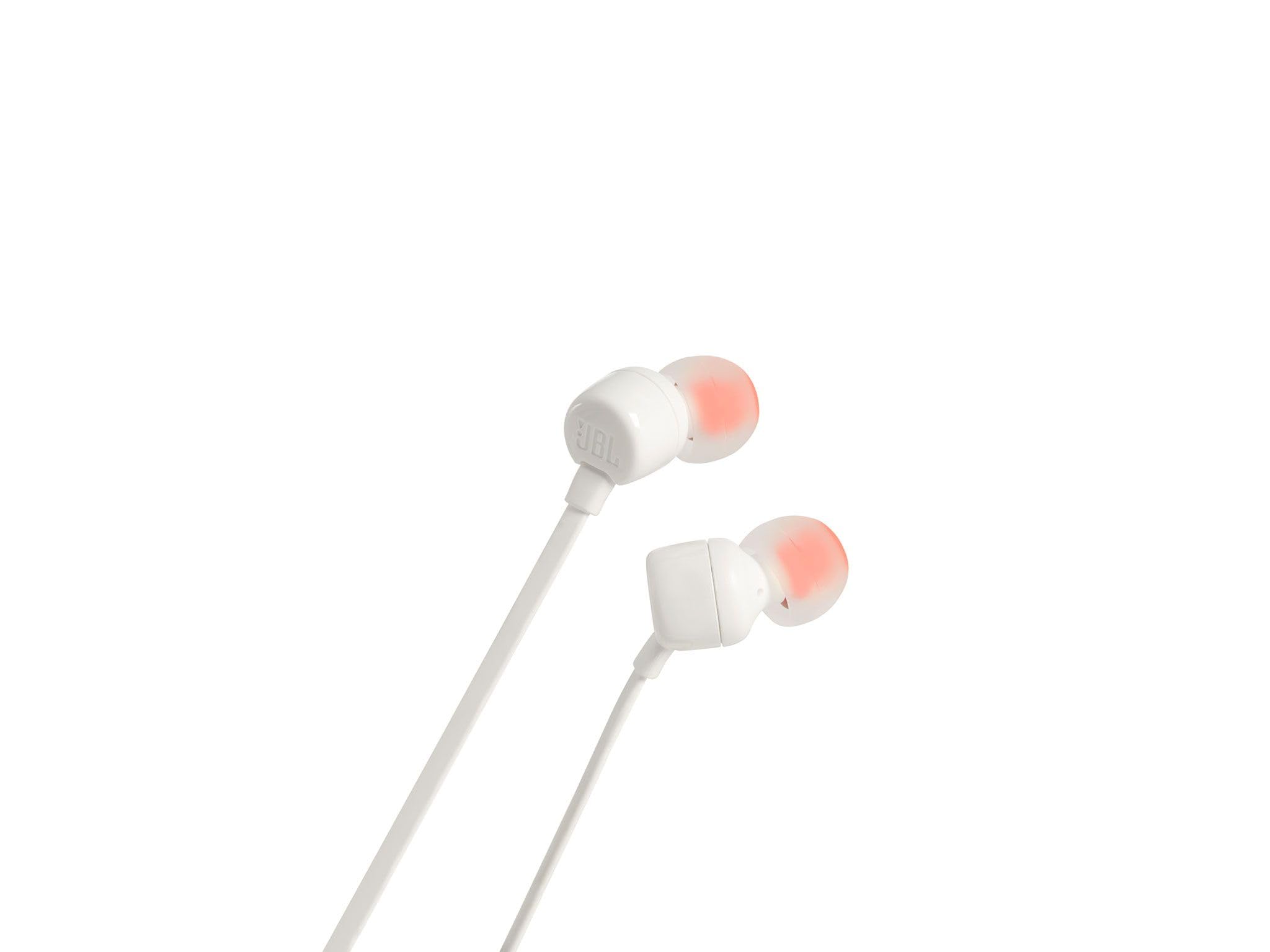 JBL T110 Intra-Auricolari con Comando e Microfono Universale, Bianco, Piccola - 5