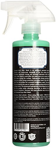 Chemical Guys CWS_801_16 After Wash Sprayable Gloss Boosting Car Wash Drying Aid (Helps Reduce Water Spots), 16 oz., Green Apple Scent
