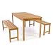 Produktbild Divero Gartenmöbelset Picknickset Sitzgruppe Teakholz Bank Tisch Behandelt 135cm