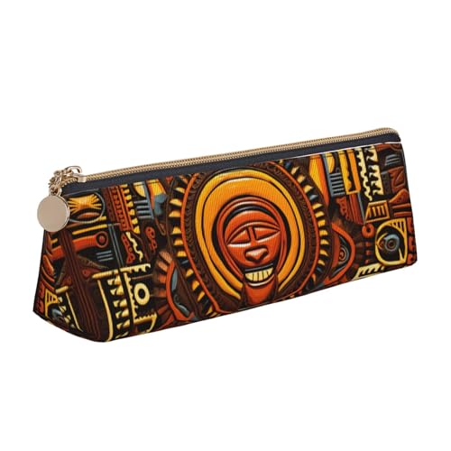 Modello nazionale stampa semplice triangolare penna caso sacchetto di immagazzinaggio per forniture per ufficio cosmetici articoli da toeletta One Size Art Deco bianco