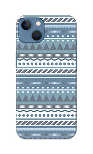 Image of Printed Hard Back Cover Case for Apple iPhone 13 Back Cover (Seamless Geometric Tribal Pattern) -1803