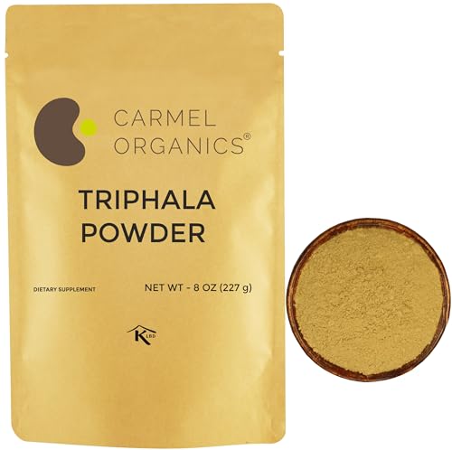 CARMEL ORGANICS Triphala Powder (8 Ounces) for Digestive Support | No Added Preservatives | Equal