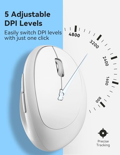 Image of TECKNET Ergonomic Wireless Mouse 2.4G Vertical Mouse Silent 4800 DPI