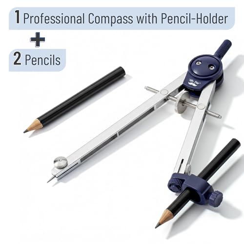 image for Mr. Pen- Metal Geometry Compass, Center-Wheel Design, Precision Drafti