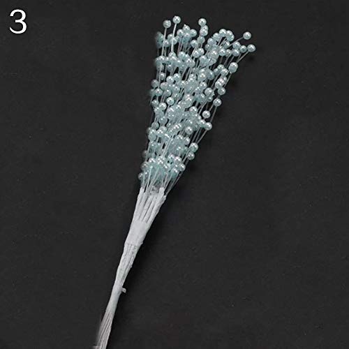 10 Stems Faux Pearl Beads Spray Wedding Bride Flower Bouquet Home Table Decor - Silver lyhhai