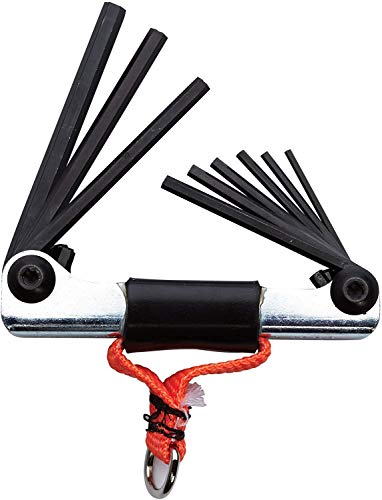 PROTO TOOLS J4993-TT 9 Piece Folding Hex Key Set