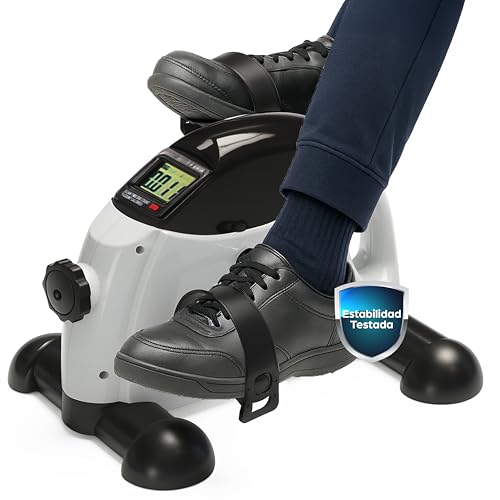 Pedales Estáticos Personas Mayores | Ejercicio en Casa | Pedaleador para Ancianos | Ejercitador de Piernas para Hacer Deporte Sentado | Mini Bicicleta de Gimnasia y Fisioterapia Fácil de Transportar