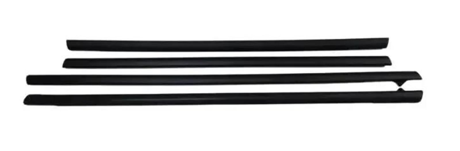 Noheeu One Color 4 Pcs Car Black Outside Window Glass For Fortuner 2006-2011 Weatherstrip Outer Laminate Rubber 68162-0K010