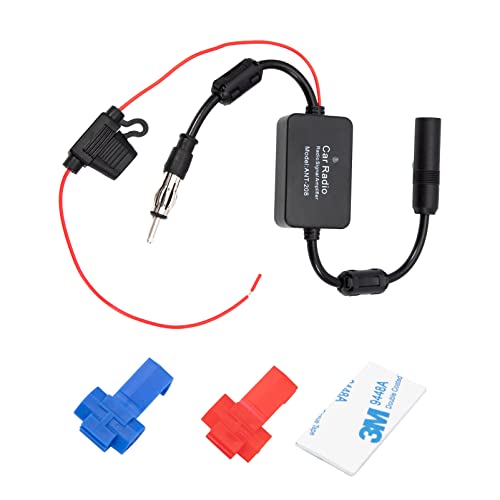 Gnxfixt Amplificatore Di Segnale Antenna Auto Per Fm Am Autoradio Stereo Adattatore Presa Din 12 V Radio Media Unità Principale