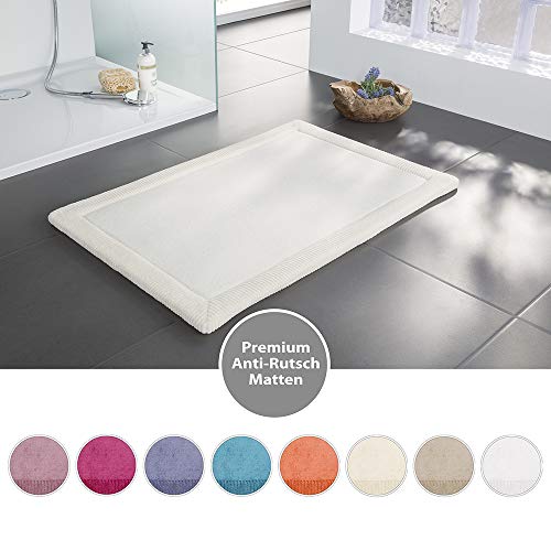 PANA Memoryschaum Badematte in versch. Farben • Badteppich aus weichen Mikrofasern - rutschfest & waschbar… – Bild 4