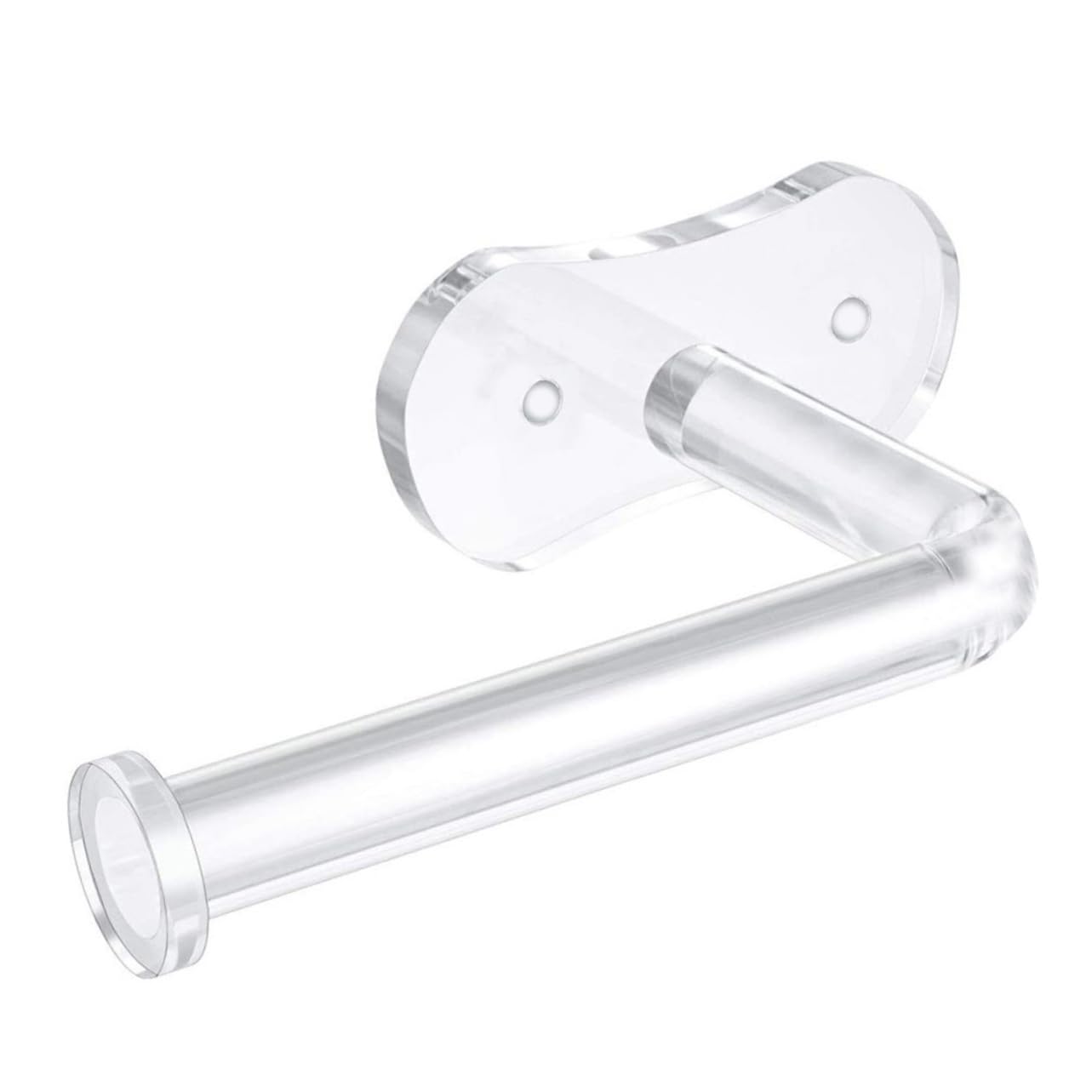 Mipcase Porta Rotolo Carta Igienica da Parete in Acrilico Installazione senza Punzonatura Superficie Liscia Design Semplice per Bagno e Toilette