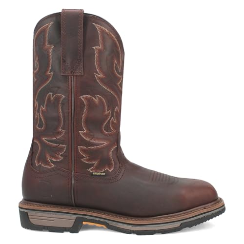 Dan Post Boots Mens Bridger Waterproof Steel Toe Work Safety Shoes Casual - Brown - Size 10.5 M, Chocolate