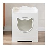 🐈 Maison pour chat en bois : panneau écologique en bois massif sans peinture, éloigne les chats du formaldéhyde et est sûr à utiliser ; film de couche de surface, la surface du panneau est dure et résistante à l'usure, lisse et facile à nettoyer