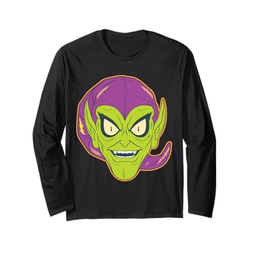Marvel Green Goblin Halloween Retro Vintage Mask Costume Manga Larga