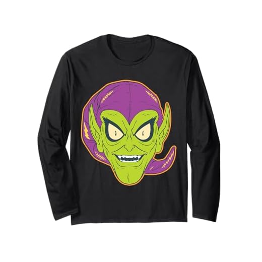 Marvel Green Goblin Halloween Retro Vintage Mask Costume Manga Larga