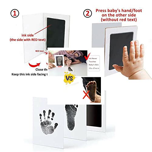 Jkapagzy Kits de almofadas de tinta para pegadas de mão de bebê, impressões de patas de cachorro, ga