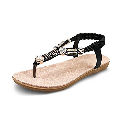 Chaussures de plage sandales bohème plates et légères pour femme