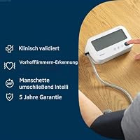 OMRON M3 Comfort AFib – Automatisches Oberarm-Blutdruckmessgerät, Vorhofflimmern-Erkennung + IntelliWrap-Manschette, 3-fach Messung, 2× Speicher – Perfekt für Zuhause & Prävention – Ansicht 4