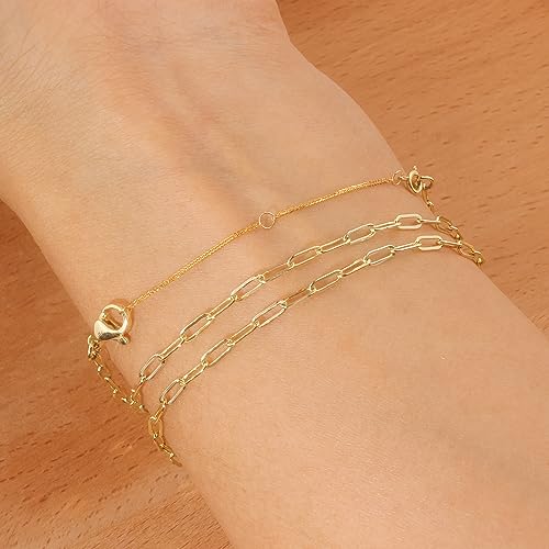 Extensor de oro macizo de 18k para solucionar collares cortos con una cadena ajustable duradera 7