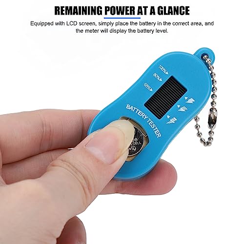 Button Cell Battery Tester,Button Cell Battery Checker Portable Lcd Screen Hearing Aid Battery Tester Checker Tool(Blue) #TOP4