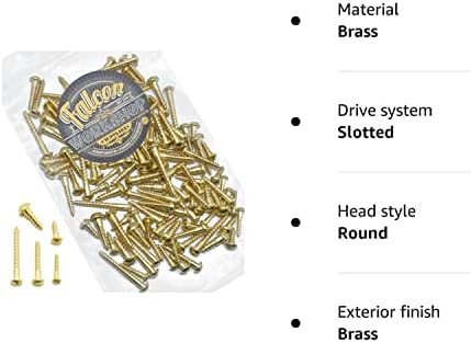 1, 100g Mixed Pack of Solid Brass Round Head Slotted Wood Screws