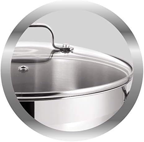 Tefal Jamie Oliver E7633314 25cm Sautepan with Glass Lid Everyday Stainless Steel Range pan, 2.8 liters