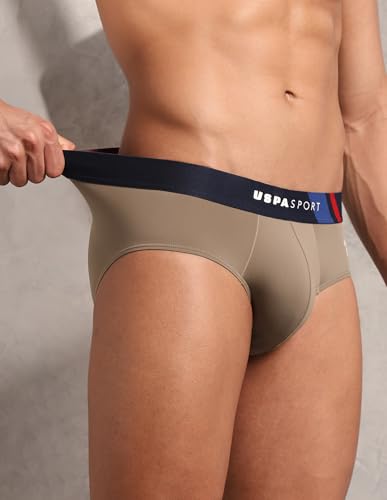 Image of U.S. Polo ASSN. Men's Nylon Micro Fibre Sports High Stretch Underwear Briefs